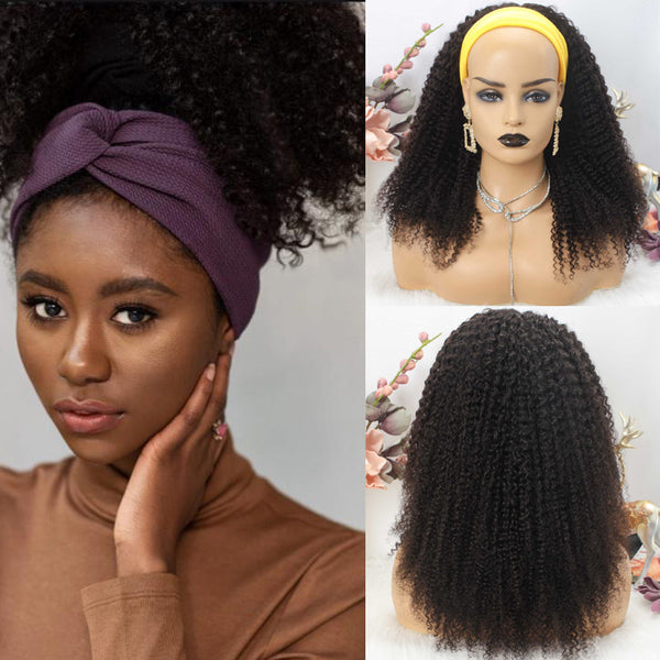 Brazilian Kinky Curly Headband Wig