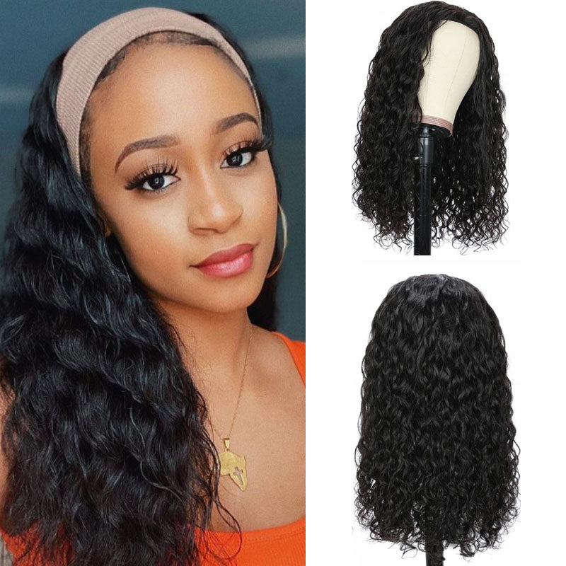 Brazilian Deep Curly Headband Wig