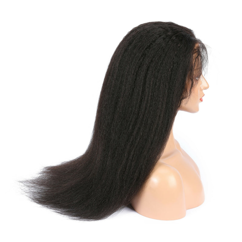 Indian Kinky Straight Virgin Hair Full Lace Wig