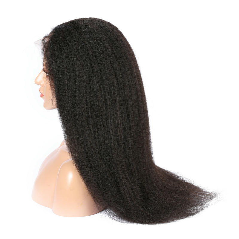 Indian Kinky Straight Virgin Hair Full Lace Wig