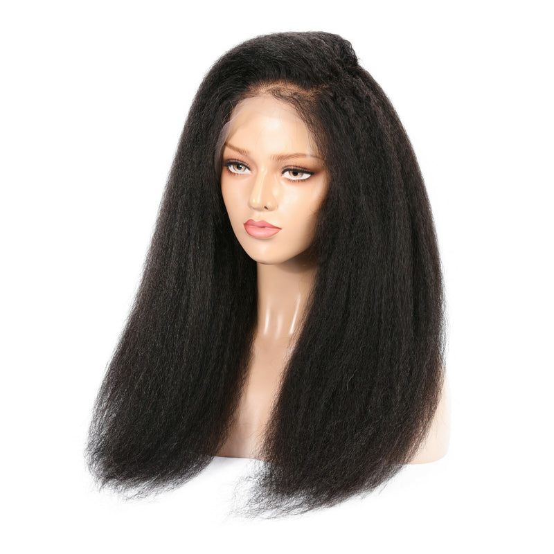 Indian Kinky Straight Virgin Hair Full Lace Wig