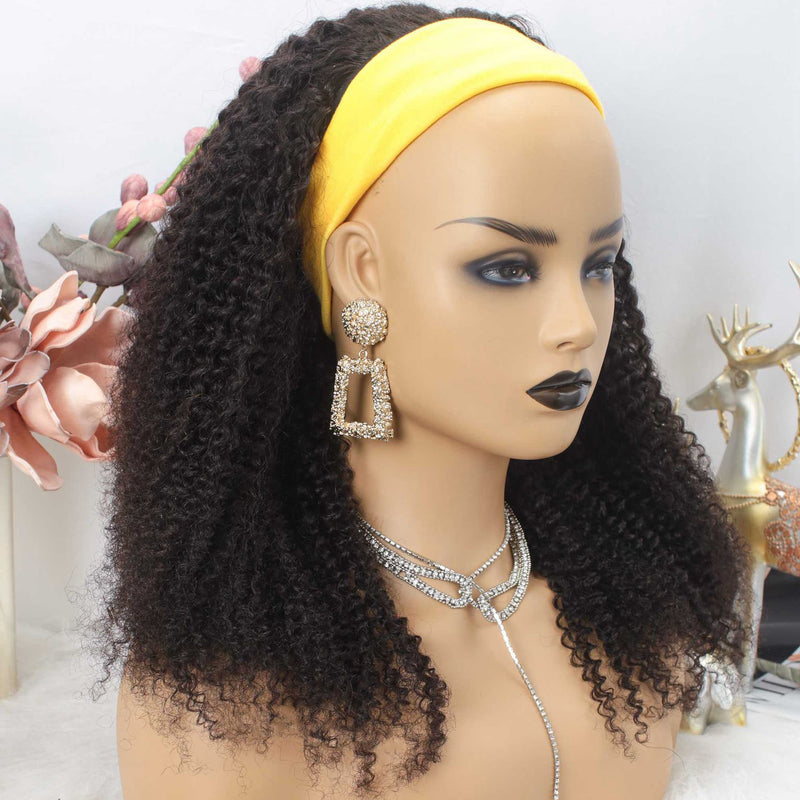 Brazilian Kinky Curly Headband Wig