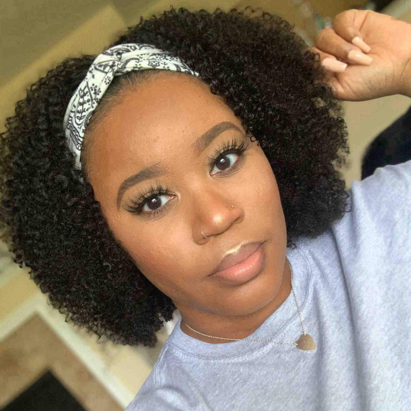 Brazilian Afro Curly Headband Wig