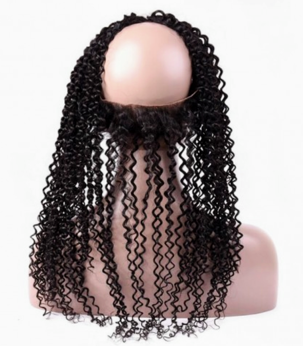 Malaysian Virgin Hair Kinky Curly 360 Frontal