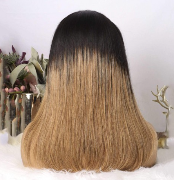 Brazilian Ombre 1B & Honey Blonde Straight Headband Wig