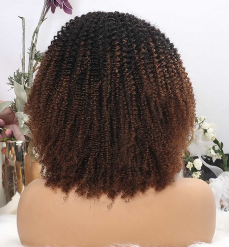 Ombre Color Kinky Curly Headband Wig