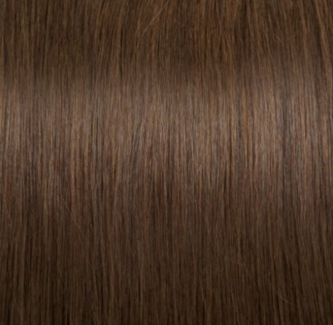 #4 Medium Brown Straight Clip In Hair Extensions