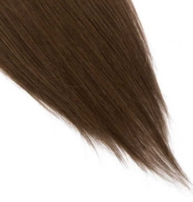#4 Medium Brown Straight Clip In Hair Extensions