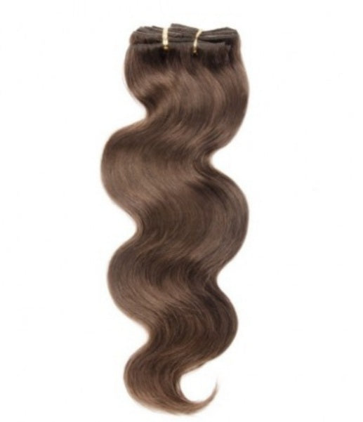 #4 Medium Brown Body Wave Clip In Hair Extensions