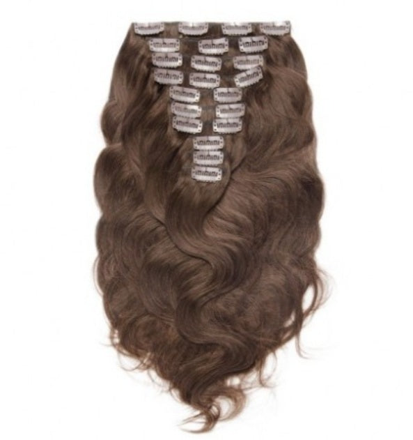 #4 Medium Brown Body Wave Clip In Hair Extensions