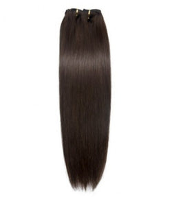 #2 Dark Brown Straight Clip In Hair Extensions