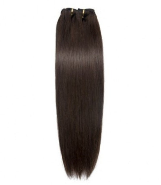 #2 Dark Brown Straight Clip In Hair Extensions