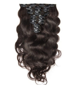#2 Dark Brown Body Wave Clip In Hair Extensions