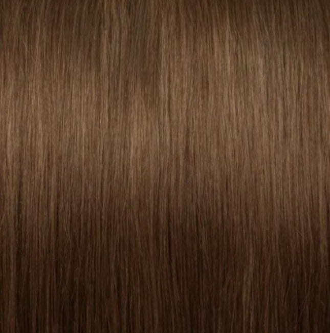 #8 Light Chestnut Straight Clip In Hair Extensions