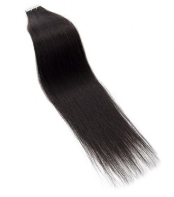 #1B Natural Black Straight Tape In Hair Extensions