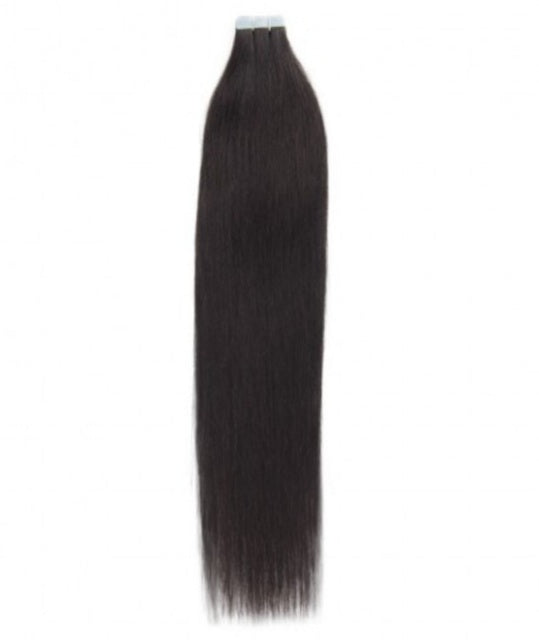 #1B Natural Black Straight Tape In Hair Extensions