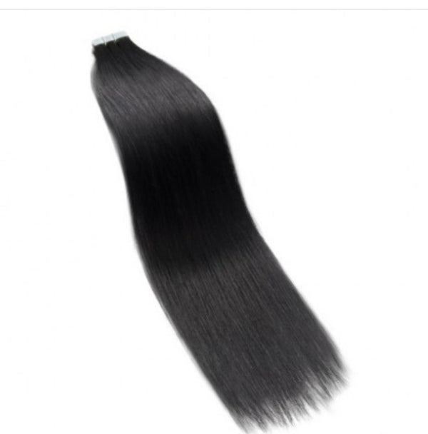 #1 Jet Black Straight Tape In Hair Extensions