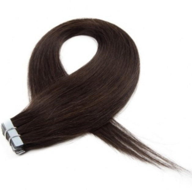 #2 Dark Brown Straight Tape In Hair Extensions