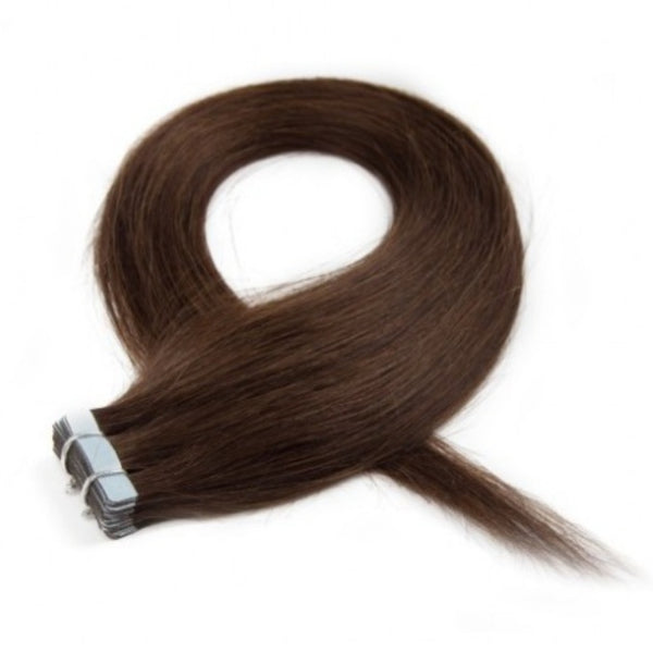 #4 Medium Brown Straight Tape In Hair Extensions