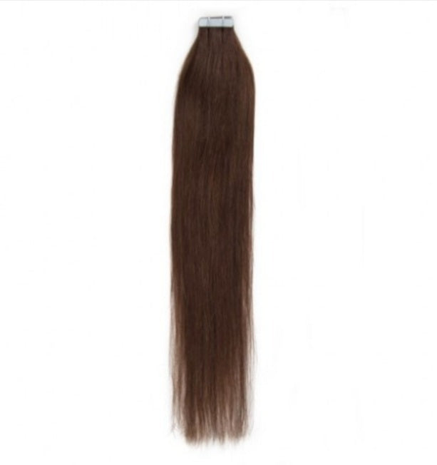 #4 Medium Brown Straight Tape In Hair Extensions