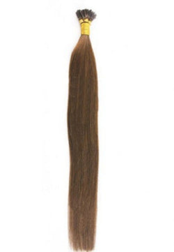 #8 Light Chestnut Straight U Tip Hair Extensions