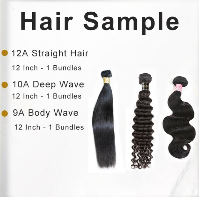 Mixed Grade Sample Hair Bundles 12A 10A 9A