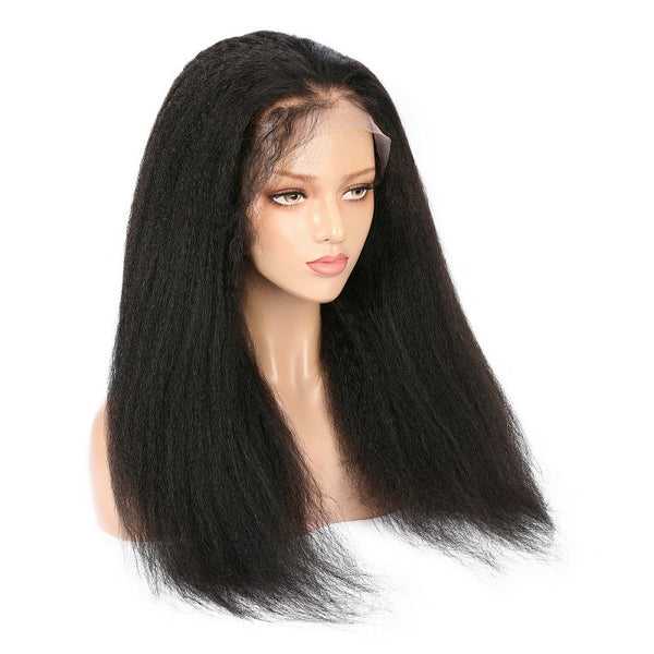 Peruvian Kinky Straight Virgin Hair 360 Lace Wig