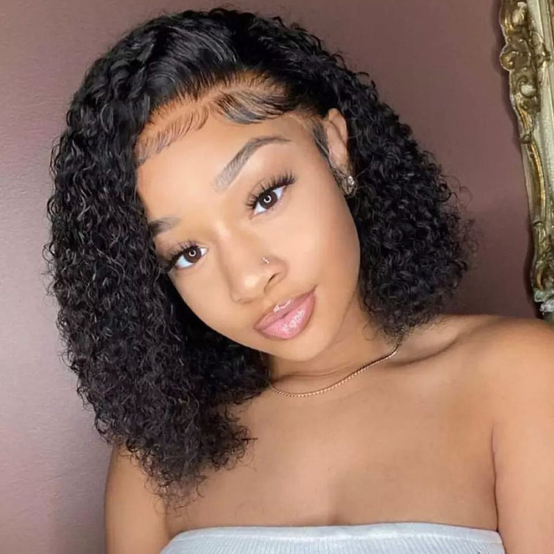 Brazilian Curly Lace Front Bob Wig