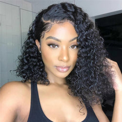 Brazilian Deep Wave Hair Lace Front Bob Wig