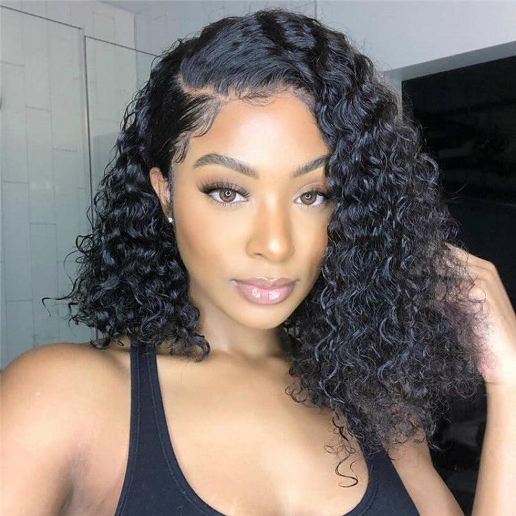 Brazilian Deep Wave Hair Lace Front Bob Wig